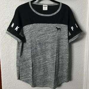 PINK Mesh Sleeve Tee